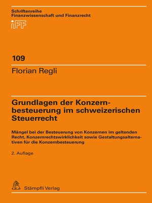cover image of Grundlagen der Konzernbesteuerung im schweizerischen Steuerrecht